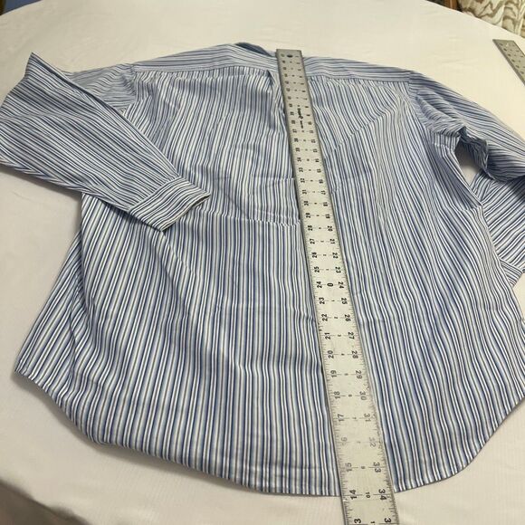 NWT Ralph Lauren VTG Blake Blue White Stripe Button Up Shirt Size Medium NOS - Picture 7 of 7